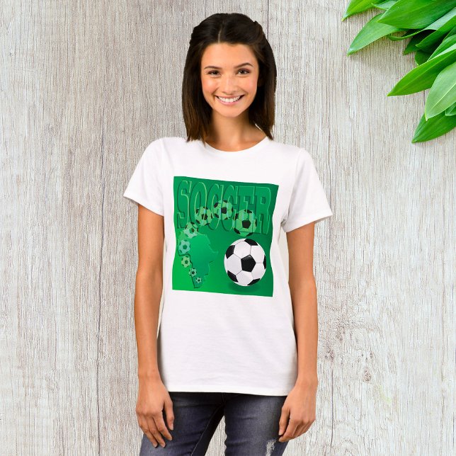 Soccer Africa Bold Green Football T-Shirt (Creator Uploaded)