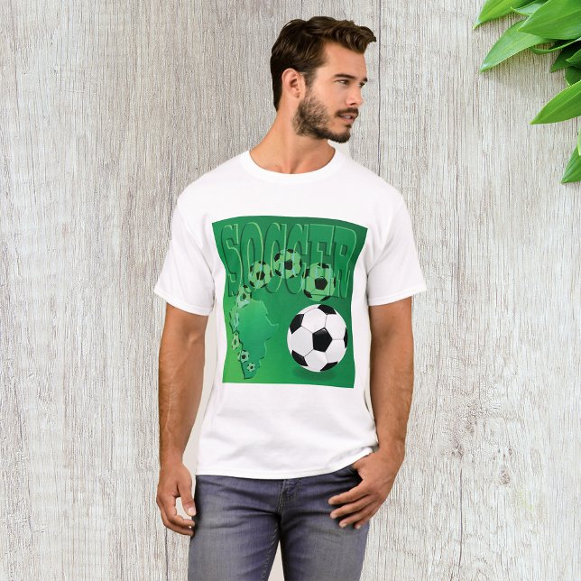 Soccer Africa Bold Green Football T-Shirt (Creator Uploaded)