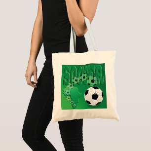 Soccer Africa Bold Green Football Tote Bag