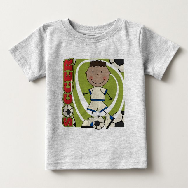 SOCCER - African American Boy TShirts and Gifts (Front)