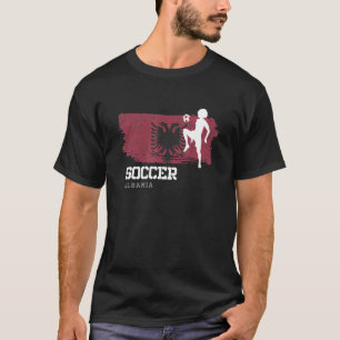 Soccer Albania Flag Football Womens Soccer Girls T-Shirt