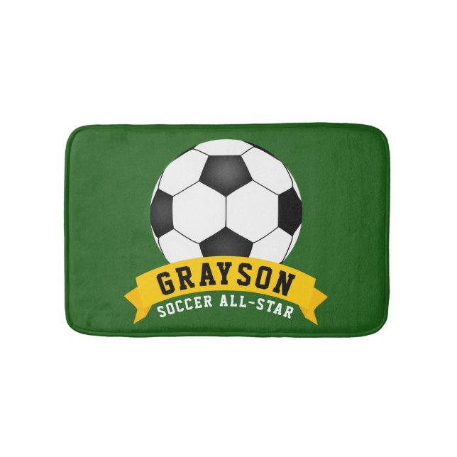 Soccer All-Star Bath Mat (Front)