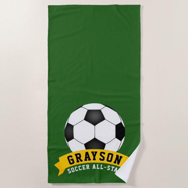 Soccer All-Star Beach Towel (Front)
