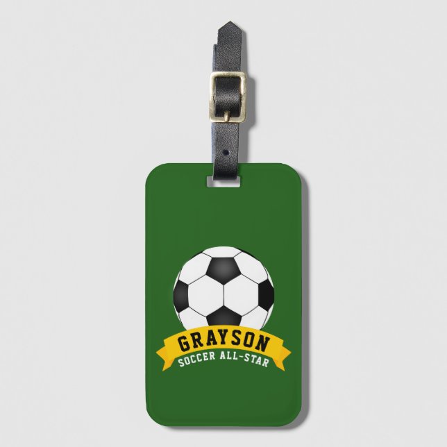 Soccer All-Star Luggage Tag (Front Vertical)
