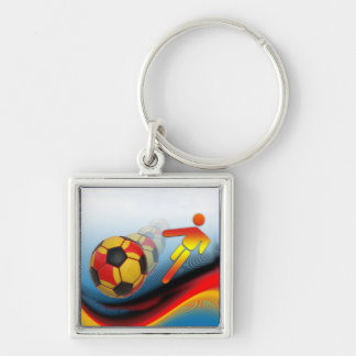 Soccer and Football Dynamics Key Ring