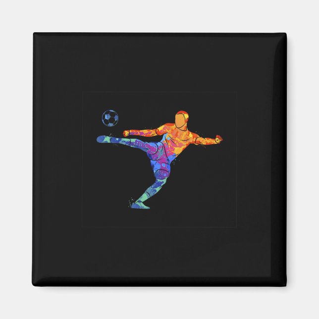 Soccer Athlete Sports Graphic Drawing  Magnet (Front)
