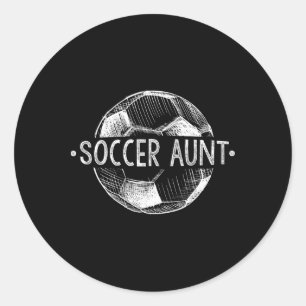 Soccer Aunt Family Matching Team Player Gift Sport Classic Round Sticker