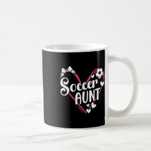 Soccer Aunt Heart Aunt Of A Soccer Player Auntie  Coffee Mug