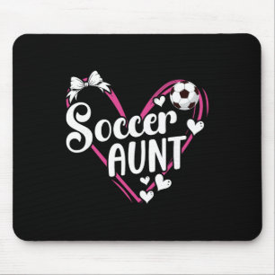 Soccer Aunt Heart Aunt Of A Soccer Player Auntie Mouse Pad