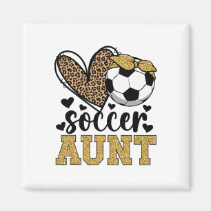 Soccer Aunt Heart Soccer Auntie Of A Soccer Player Magnet