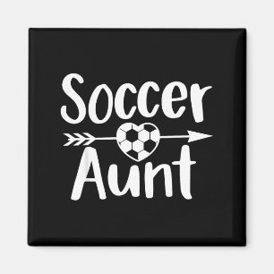 Soccer Aunt Heart Sport Lover Auntie Mothers Day Magnet