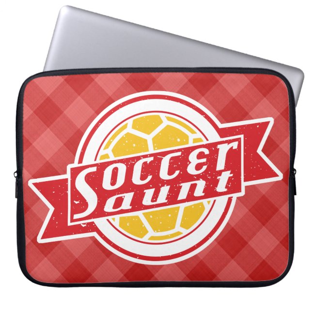 Soccer Aunt Laptop Sleeve (Front)