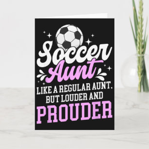 Soccer Aunt Of A Soccer Player Auntie Definition Card