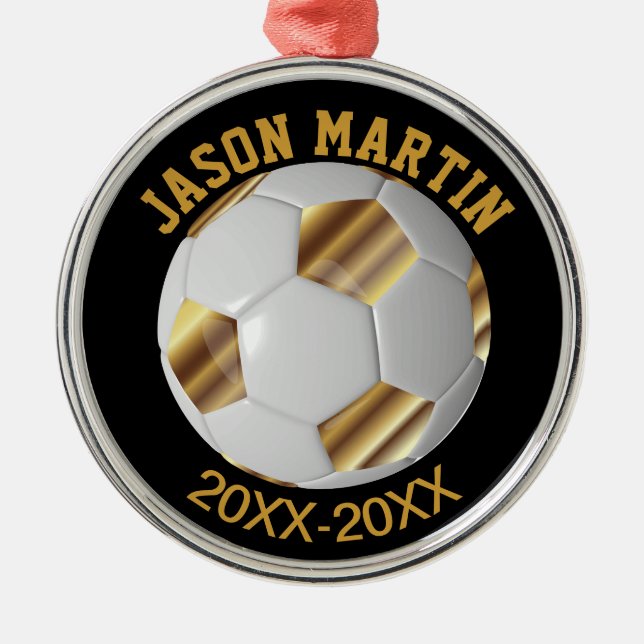 Soccer Award Metal Tree Decoration (Front)
