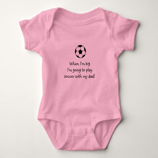 Soccer baby - pink bodysuit (Front)