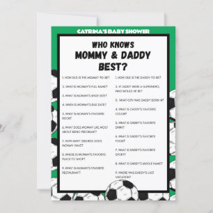 Soccer Baby Shower Game, Football - Editable Name, Invitation