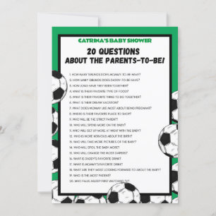 Soccer Baby Shower Game, Football - Editable Name, Invitation