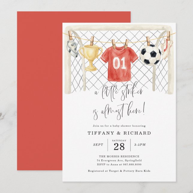 Soccer Baby Shower Invitation (Front/Back)