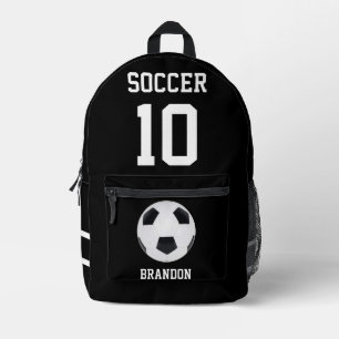 soccer backpacks black personalised player gol