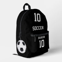 soccer backpacks black personalised player gol