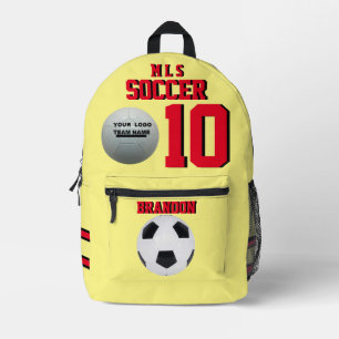 soccer backpacks yellow rose personalised ball pl