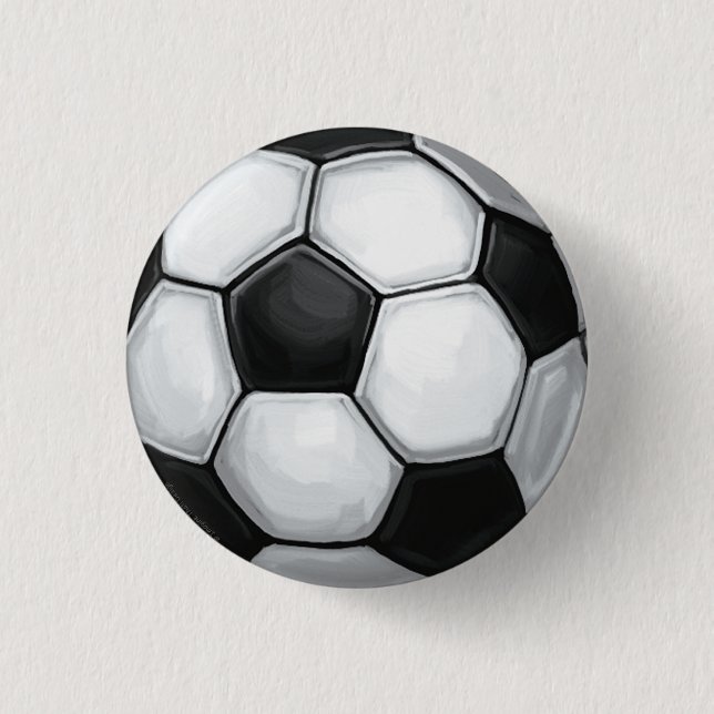 Soccer Ball 3 Cm Round Badge (Front)