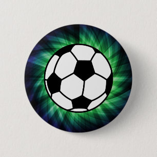 Soccer Ball 6 Cm Round Badge