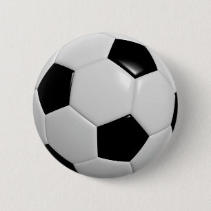 Soccer Ball 6 Cm Round Badge
