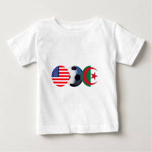 Soccer Ball Algeria & USA Flags The MUSEUM Zazzle Baby T-Shirt