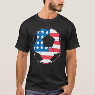 Soccer Ball American Flag Football men women Merci T-Shirt
