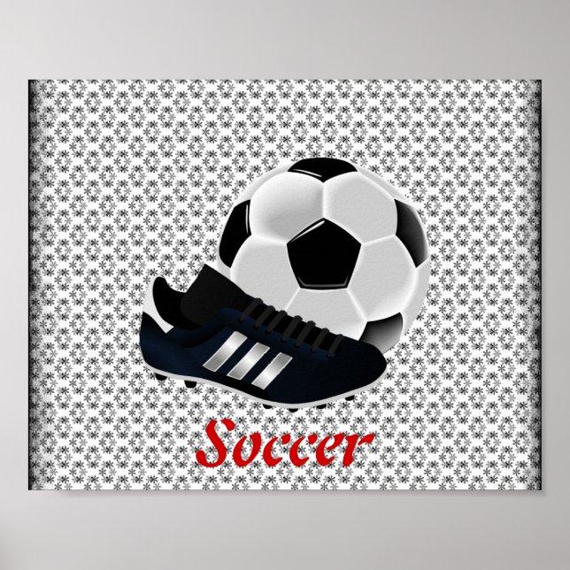 Soccer Ball and Cleat Poster (Front)