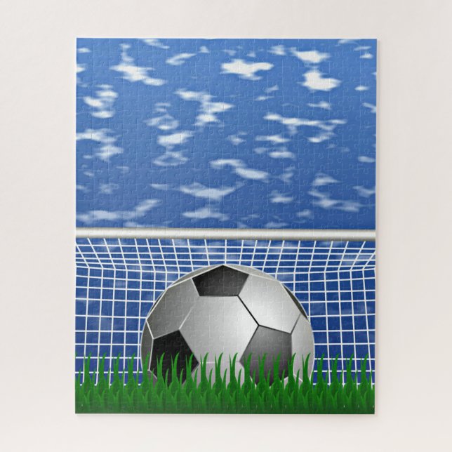 Soccer ball and net jigsaw puzzle (Vertical)
