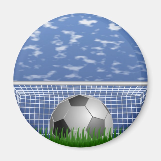 Soccer ball and net magnet (Front)