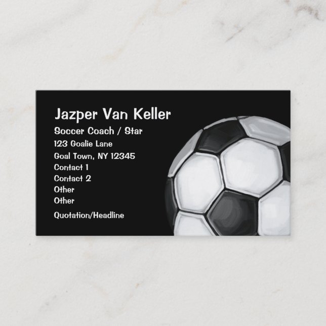 Soccer Ball Art Business Card (Front)