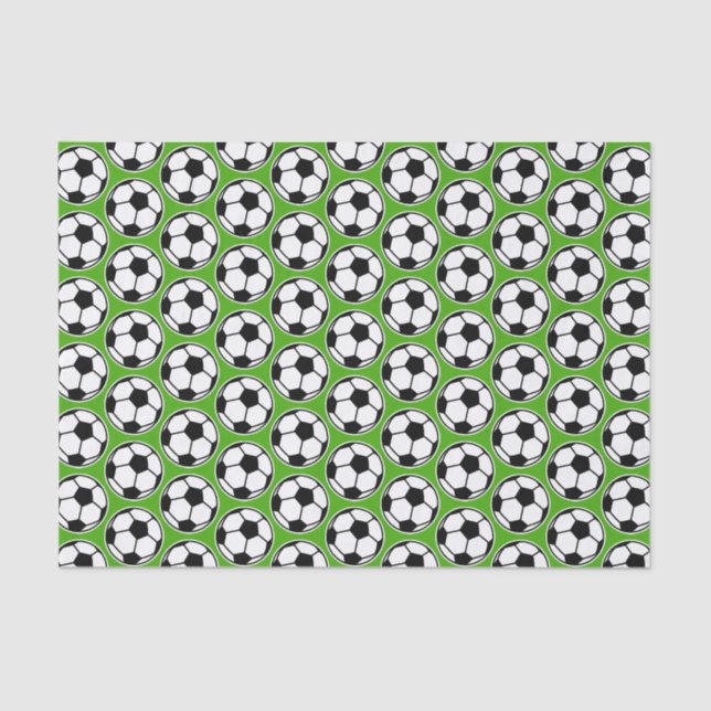 Soccer ball Birthday gift wrap tissue paper filler (Front)