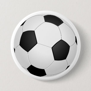 Soccer Ball Black and White Classic 7.5 Cm Round Badge
