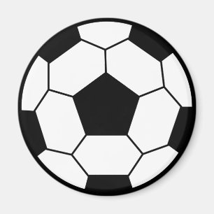 Soccer Ball Black Magnet