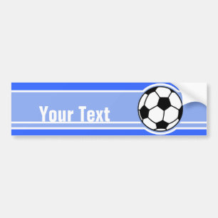 Soccer Ball; Blue Bumper Sticker