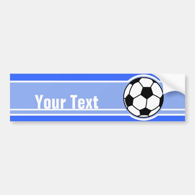 Soccer Ball; Blue Bumper Sticker (Front)