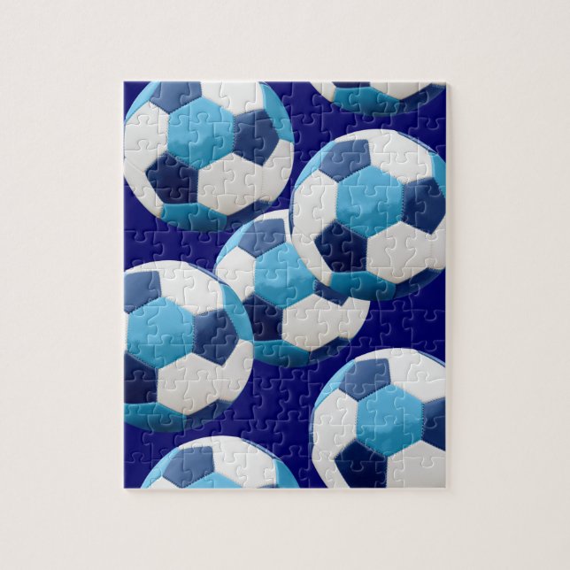 Soccer Ball Blues Jigsaw Puzzle (Vertical)