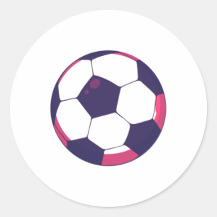 Soccer Ball Boxy Classic Round Sticker
