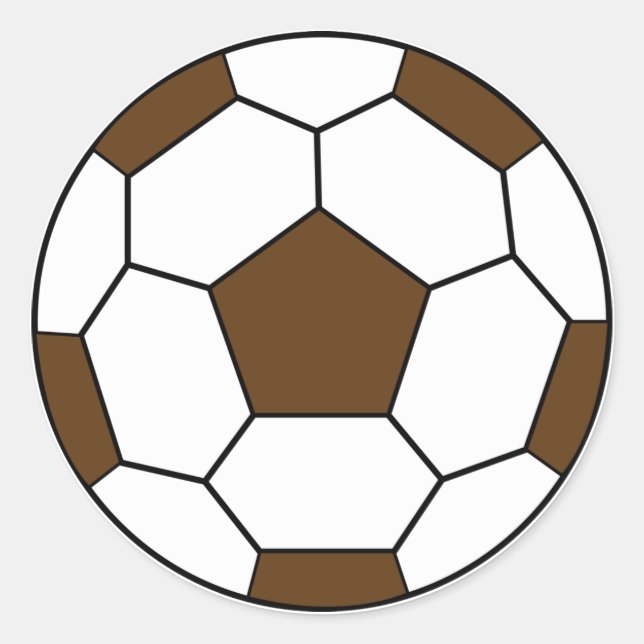 Soccer Ball Brown Sticker (Front)