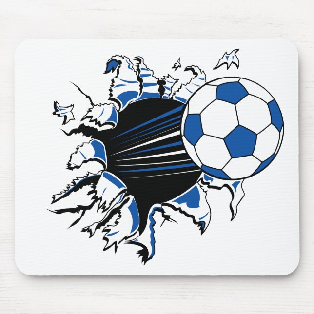 Soccer Ball Burst Mouse Pad (Front)
