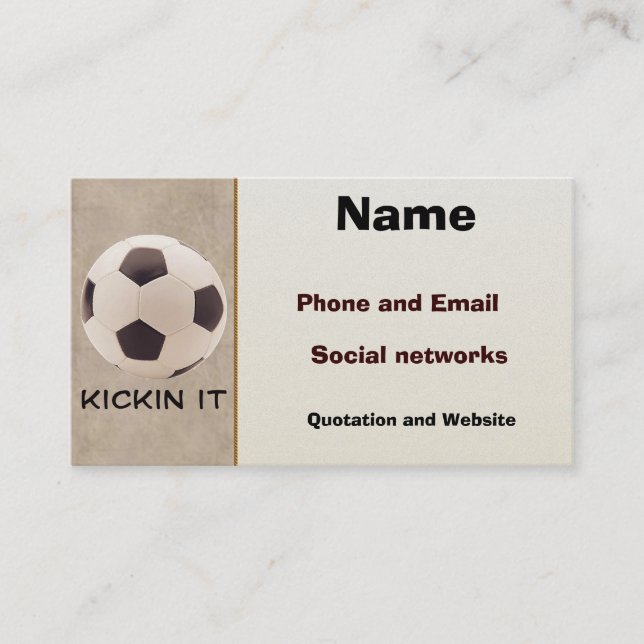 Soccer Ball Business Card (Front)