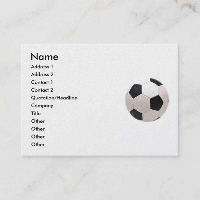 Soccer Ball Business Card (Front)