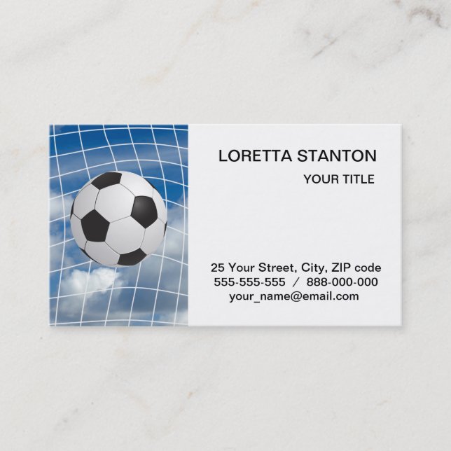 Soccer ball business card (Front)