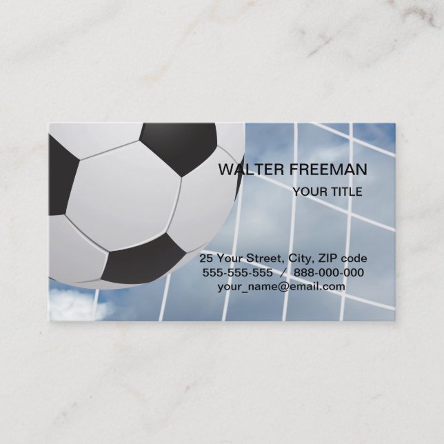 Soccer ball business card (Front)