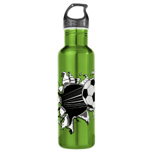 Soccer Ball Busting Out 710 Ml Water Bottle