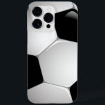 Soccer Ball Case-Mate iPhone 14 Pro Max Case<br><div class="desc">Ideal for the soccer player, football fan or soccer team coach, a fun sports design featuring a close up image of a football soccer ball in the traditional black and white. Other colour combinations are available in our store and we welcome custom requests, just contact us through our GiftsBonanza store...</div>