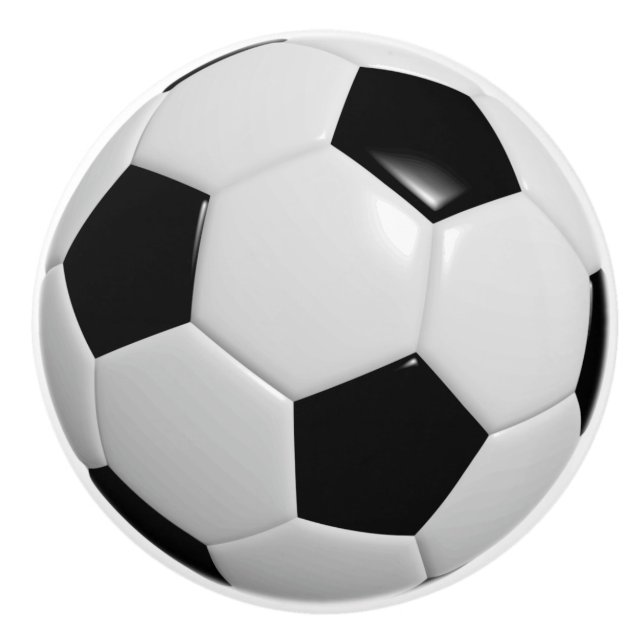 Soccer Ball Ceramic Knob (Front)